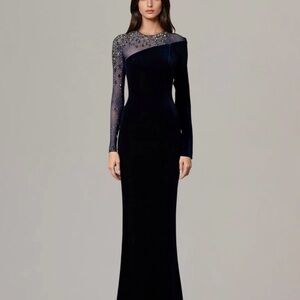 Elegant Black and Silver Evening Gown